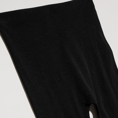 Seamless stretch nylon jersey leggings - black