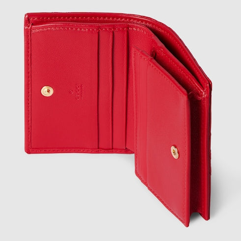 GG Marmont small wallet - bright red leather
