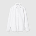 Washed certified cotton denim shirt - white