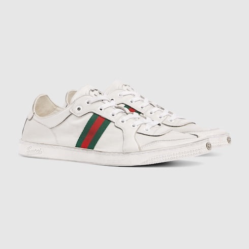 Men's Stretch low-top sneaker - white leather