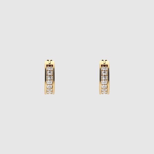 Gucci Blondie crystal mini earrings - light gold-toned brass