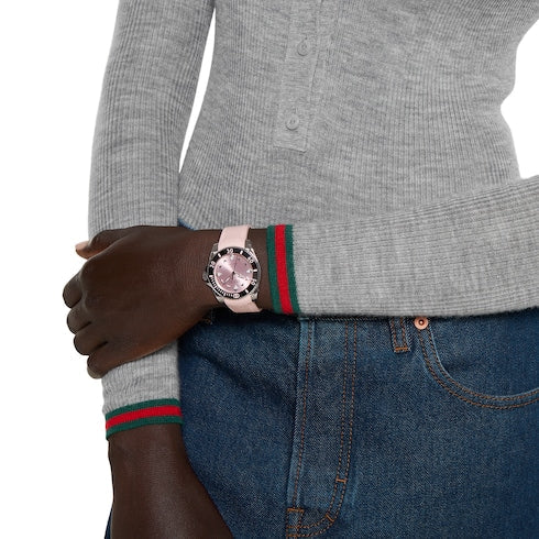 Gucci Dive watch, 36mm - pink rubber