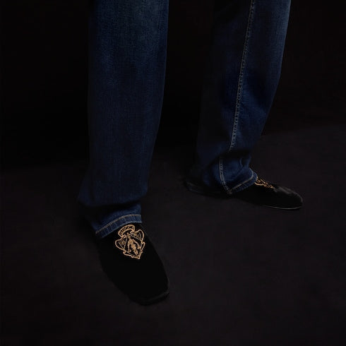 Men's Ragazzo slipper - black velvet