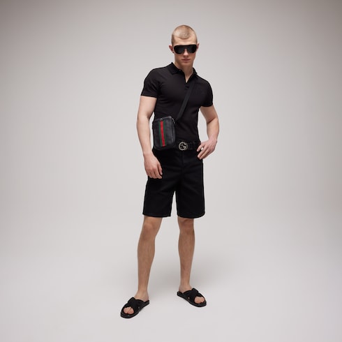 Men's slide sandal - black fabric