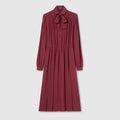 Silk crêpe de chine dress - bordeaux