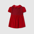 Children's velvet corduroy dress - red