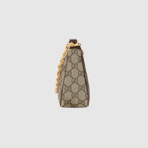 Ophidia small shoulder bag - beige and dark brown GG Supreme