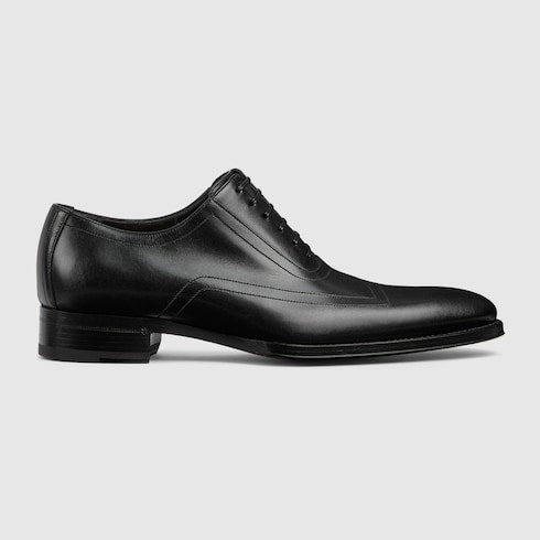 Men's lace-up shoe - black leather