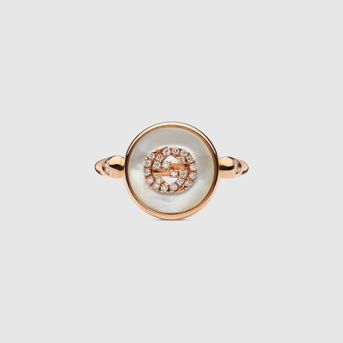 Gucci Interlocking diamond 18k ring - 18k rose gold