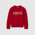 Children's wool sweater - red