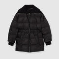 Gabardine fine nylon jacket with logo - black