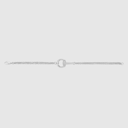 Gucci Horsebit diamond 18k bracelet - 18k white gold