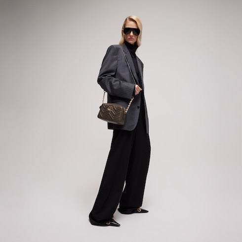 GG Marmont small camera bag - dark taupe leather