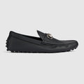 Men's driver with Horsebit - black GG leather