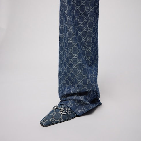 Women's Vittoria pump - dark blue GG denim