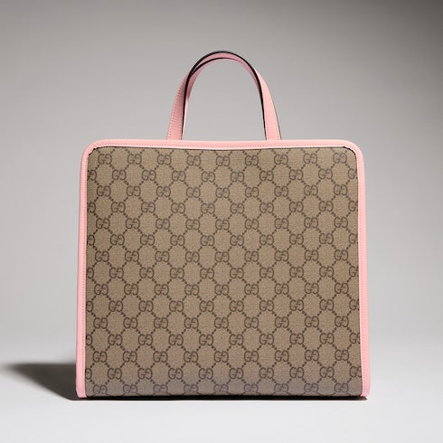 Children's GG tote bag - beige and brown GG Supreme