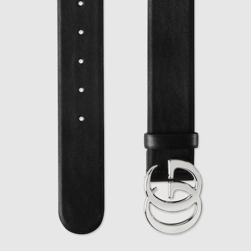 Flat Marmont belt - black leather