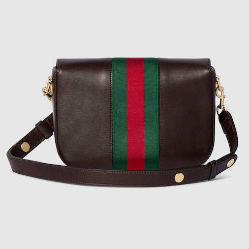 Gucci Horsebit 1955 small shoulder bag - dark brown leather
