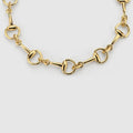 Horsebit motif necklace - gold-toned brass