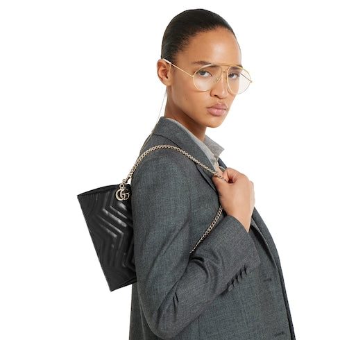 GG Marmont small shoulder bag - black leather