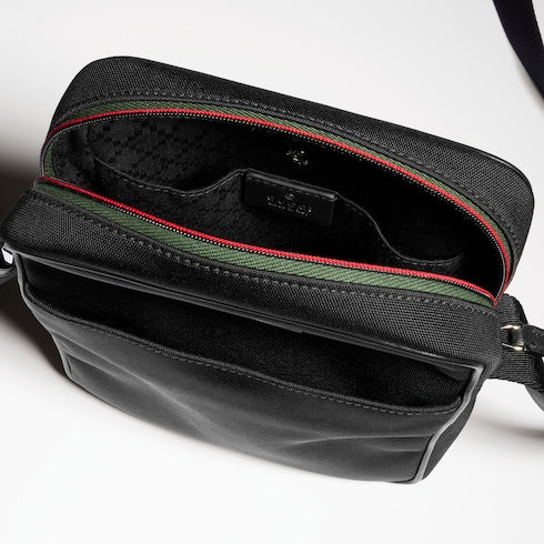 Gucci Tag small crossbody bag - black GG canvas