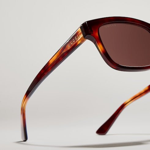 Rectangular-frame sunglasses - brown