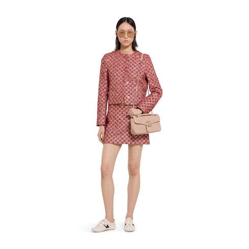 GG Marmont medium shoulder bag - pink beige leather