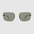 Frameless square sunglasses - gold