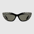 Cat-eye frame sunglasses - black