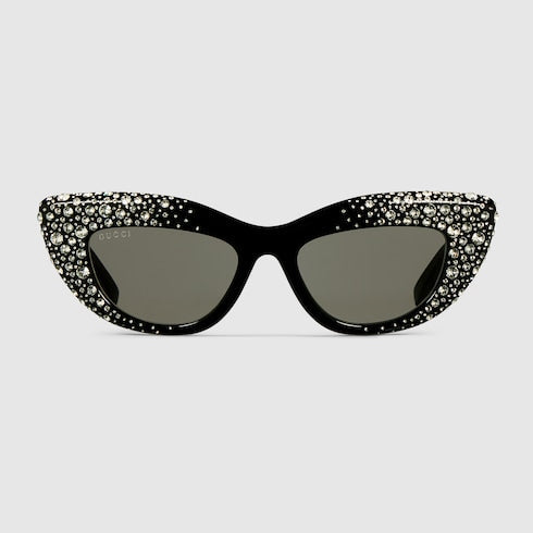 Cat-eye frame sunglasses - black