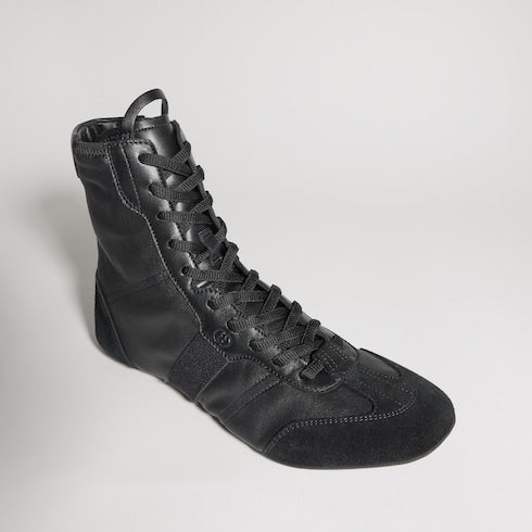 Women's Flex high-top sneaker - black leather