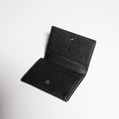 Card case wallet with Gucci logo - black leather