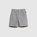 Children's striped denim shorts - white and blue