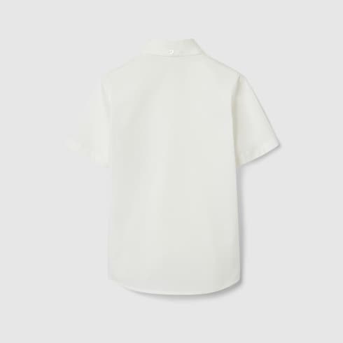 Children's cotton poplin shirt - white