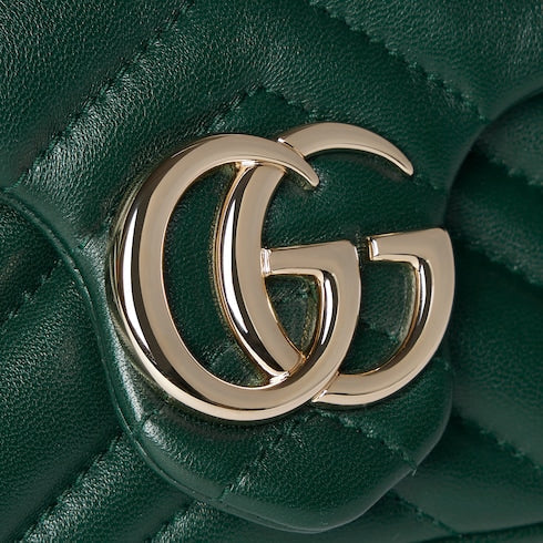 GG Marmont mini shoulder bag - green leather