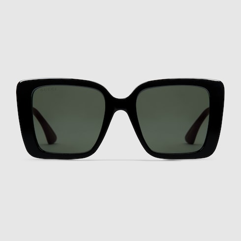 Square frame sunglasses - black