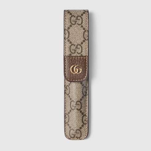 Pen with Double G case - beige and ebony GG Supreme