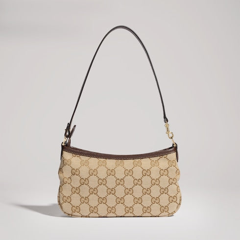 Gossip small shoulder bag - sand and brown GG canvas