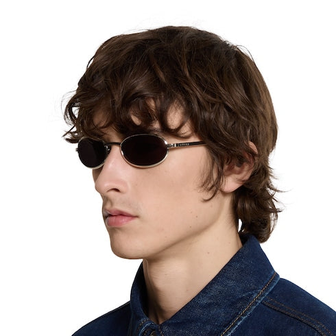 Oval frame sunglasses - silver-toned