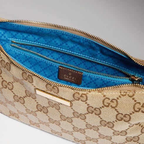 Lady Lunetta small shoulder bag - sand and brown GG canvas