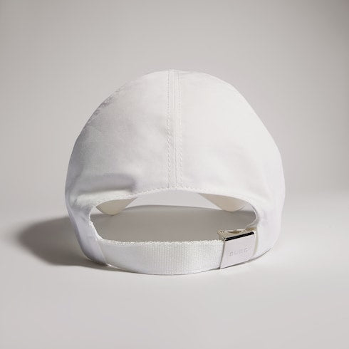 Cotton baseball hat with embroidery - white