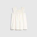 Baby cotton poplin dress - white