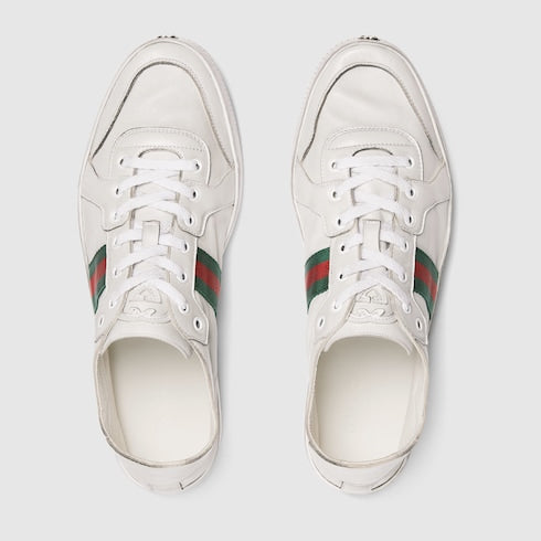 Men's Stretch low-top sneaker - white leather