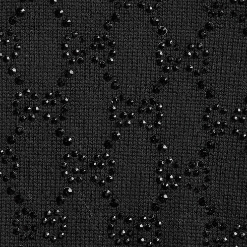 Fine wool GG crystal top - black
