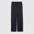 GG nylon and jersey pant - navy