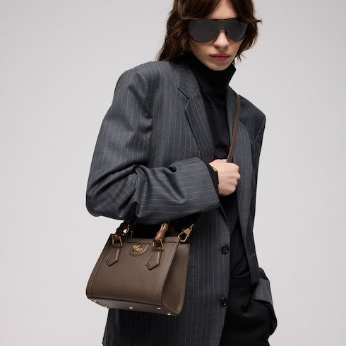 Gucci Diana small tote bag - dark taupe leather