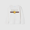 Children's cotton sweatshirt with print - white