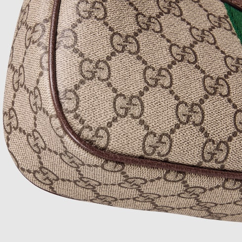 Ophidia small shoulder bag - beige and brown GG fabric