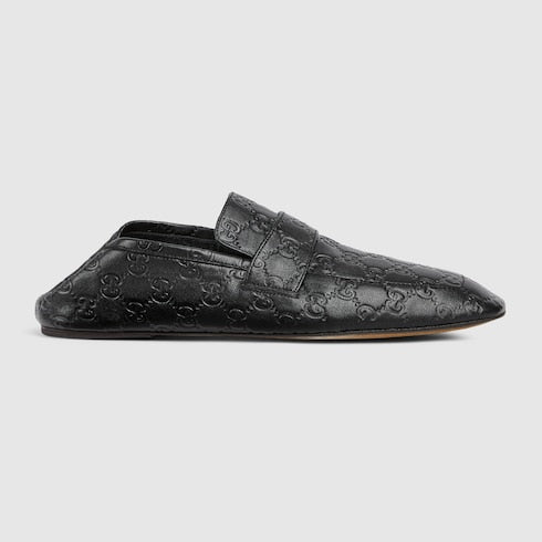 Men's Ragazzo loafer - black embossed GG leather