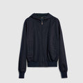 GG cotton canvas zip jacket - dark blue